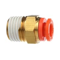 Tube Fitting,Male,Brass Body,Tube 1/4",Port 1/4" NPT,KQ2 Series SMC CORPORATION KQ2H07-35S