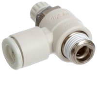 Speed Control, Elbow, Meter Out, 1/8 to 6mm Port, With Sealant, PBT, AS Series SMC CORPORATION AS2201F-01-06S