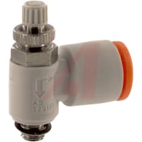 Speed Control, Elbow, Meter Out, M5 x 0.8 to 1/4, PBT Brass , AS Series SMC CORPORATION AS1201F-M5-07