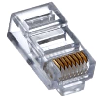 Connector modular plug rj45(8p8c) cat5 solid/strand cond round unshield cable CINCH AIM-CAMBRIDGE 32-5998UL