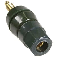 Superior Electric BP30WT-1 PKG Single; Standard Nut; 30 A; 1000 V; Gold Plated Brass; White; Hex Binding Post 