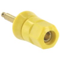 Superior Electric BP30WT-1 PKG Single; Standard Nut; 30 A; 1000 V; Gold Plated Brass; White; Hex Binding Post 