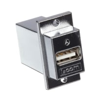 Adapter, USB A-USB A, Shielded, Straight, EMI/RFI, ECF504 Series L-COM ECF504-UAAS