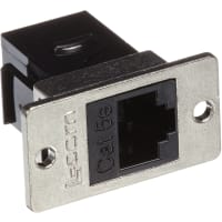 Coupler Unshielded, 8x8, Panel Mount Style Cat5e RJ46, ECF504 Series L-COM ECF504-C5