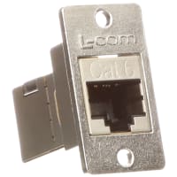 Cat6 Shielded RJ45 Connector, (8x8), Panel Mount Style, Female, ECF Series L-COM ECF504-SC6
