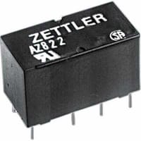 DIP Relay, 2A, 220 VDC or 250 VAC, 60, 1000 Megohms at 20 C, PCB, AZ822 Series AMERICAN ZETTLER INC AZ822-2C-24DSE
