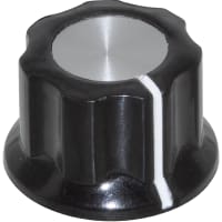 Plastic Knob Double Bar with Dial Round Shaft 17.78 mm 6.35 mm 