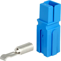 Pack of 7 15Amp Anderson Powerpole Connectors 600V Blue w/16-20 AWG Heavy Duty Contact 30A PP15 to 45 