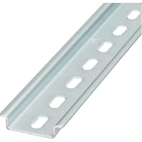 1m Length x 35mm Width x 7.5mm Height 20 Pcs Slotted Design Steel DIN Mounting Rail 