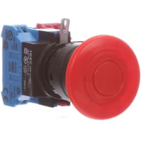E-Stop switch, 40mm head, Pushlock twist reset, Red, 1NO-1NC, 10A 110VAC, 22mm IDEC CORPORATION HW1B-V4F11-R