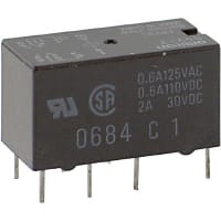 Relay, Low Signal, 48 VDC, 2A, 1000 VAC at 50/60 Hz, 8 Pin, G5V Series OMRON ELECTRONIC COMPONENTS G5V-2-DC48