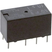 Relay, Low Signal, 12 VDC, 1A, 62.5/24 VA/W, 1000 VAC @ 50/60 Hz, 8 Pin, G5V OMRON ELECTRONIC COMPONENTS G5V-2-H1 DC12