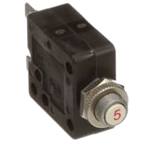 Circuit Breaker Therm Push 5A Panel 1 Pole Vol-Rtg 250/50VAC/VDC TE Connectivity W58-XB1A4A-5