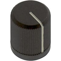 Pack of 20 Plastic Knob 27 mm Round Knurled with Indicator Line MC21051 MC21051 Round Shaft 6.4 mm