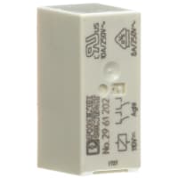 Power Relay, Miniature Plug-In, 2 PDTs, 110 VDC, 8 A, PLC Slimline Relay Series PHOENIX CONTACT 2961202