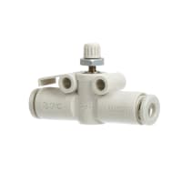 Speed Control, In-Line, 4mm Tubing, One-Touch, Knurled Lock Nut SMC CORPORATION AS1002F-04
