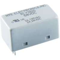 NTE Electronics R40-11D2-5/6 Series R40 Sensitive Coil Single Contact PC Board Mount Epoxy Sealed Relay 2 Amp DPDT 5/6VDC Inc. 