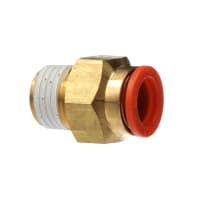 Tubing Fitting,Male Connector,3/8in,1/4 NPT,Brass,Series KQ2 SMC CORPORATION KQ2H11-35AS