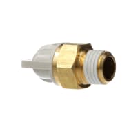 Tubing Fitting,Threaded,Male Elbow,3/8in Tube,1/4NPT Brass Thread,w/Seal SMC CORPORATION KQ2L11-35AS