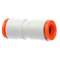Tubing Fitting,Straight Union,1/4in,Same Dia. Tube OD,Brass,Series KQ2 SMC CORPORATION KQ2H07-00A
