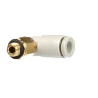Pneumatic Elbow Threaded-to-Tube Adapter,M5 x 0.8 Male,Push In 4 mm SMC CORPORATION KQ2L04-M5A