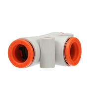 Pneumatic Tee Tube-to-Tube Adapter,Push In 3/8",KQ2 Series SMC CORPORATION KQ2T11-00A