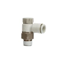 Speed Controller, Elbow, Meter-Out, 6mm One-Touch x 1/8 R Thread w/ Sealant SMC CORPORATION AS2201F-01-06SA