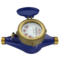 Multi-Jet Water Meter, 1-in., Brass Body, 3-50GPM Nom. Flow, 1-in. NPT Coupling DWYER INSTRUMENTS WM2-A-C-04
