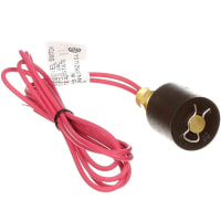 Switch, Level, NO (Reversible), Brass, Vert., SPST, 1/8 NPT MALE, 22AWG 24" Poly GEMS SENSORS, INC. 01701