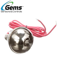 Switch, Level, NO(Reversible), 316SS, Vert., SPST, 1/4 NPT MALE, 18AWG 24" Poly GEMS SENSORS, INC. 01950