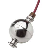 Switch, Level, NO(Reversible), 316SS, Vert., SPST, 1/4 NPT MALE, 18AWG 24" Poly GEMS SENSORS, INC. 26717