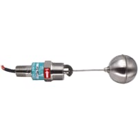 Switch, Level, Selectable, Brass, Horiz., SPDT, 1" NPT MALE, 18AWG 24" Poly GEMS SENSORS, INC. 30288