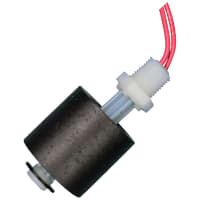 Switch, Level, NO(Reversible), Poly, Vert., SPST, 1/8 NPT Male, 22AWG, PVC Leads GEMS SENSORS, INC. 142505