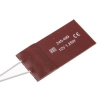 12 V dc 1.25 W Silicone Heater Mat 25 x 50mm 