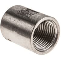 Stainless Steel Threaded Pipe Socket 1/2in G Female-1/2in G Female Parallel RS PRO 4993013