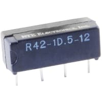 0.5 AMP DPST-NO 5/6 VDC NTE Electronics R57-2D.5-5/6D General Purpose Dual in Line Package DC Reed Relay with Internal Clamping Diode 