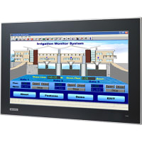 Industrial Monitor, Projected Capacitive Touchscreen, 21.5", VGA, DVI Ports ADVANTECH FPM-7211W-P3AE