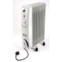 2kW Oil Filled Radiator Floor Mounted Type G - British 3-pin RS Pro by Allied 7126070