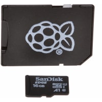 16GB Micro SD CARD in SD card adapter, RASPBERRY PI NOOBS RASPBERRY PI MICROSD RPI 16GB