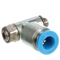Flow Control Valve, 1 port M5 Thread & 1 Port 6mm OD Tube, Blue Ring FESTO CORPORATON GRLA-M5-QS-6-D