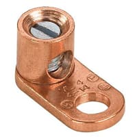 Standard Barrel with Window Panduit LCA3/0-14-X Copper Compression Lug 1/4 Stud Hole 3/0 AWG Wire Pack of 10 One-Hole 