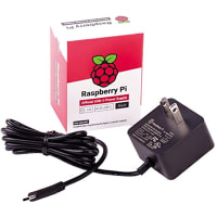 5.1V, 3A USB-C Power Supply US Black RASPBERRY PI SC0218