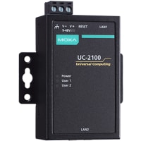 Arm-based wireless-enabled palm-sized industrial computer with 600MHz CPU,2 LAN MOXA UC-2102-LX