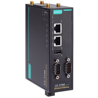 Arm-based wireless-enabled DIN-rail industrial computer with wide operating tem MOXA UC-3121-T-US-LX