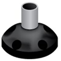 Light Tower Pole + Base, IF Series, Aluminum, Base 25mm H, Pole 20mm H ALTECH CORP IKAM02