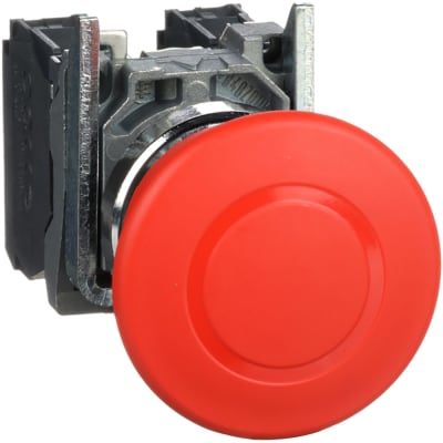 SCHNEIDER ELECTRIC XB4BT845 Emergency Stop Push Button,Red 