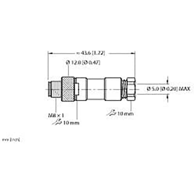 TURCK - BS 5141-0 - Circular M8 Plug, A Coded, 4 Position, Solder ...