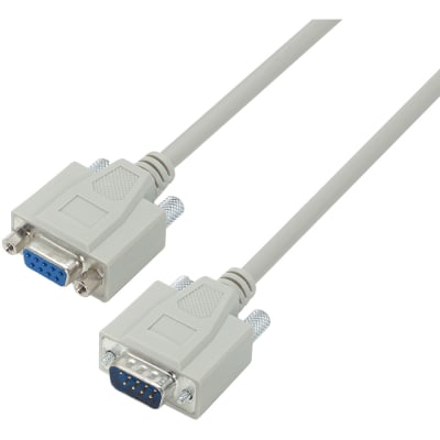 D Sub 9 Position Receptacle Grey Computer Cable 2.5 ft 750 mm CRMN9FF-2.5 CRMN9FF-2.5 D Sub 9 Position Receptacle Pack of 2 