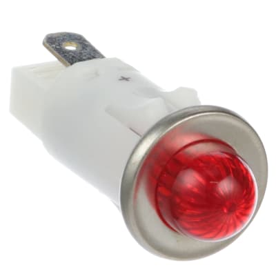 Diamete LED Panel Mount Indicator Lens & Lampholder Combination Red Domed Lens