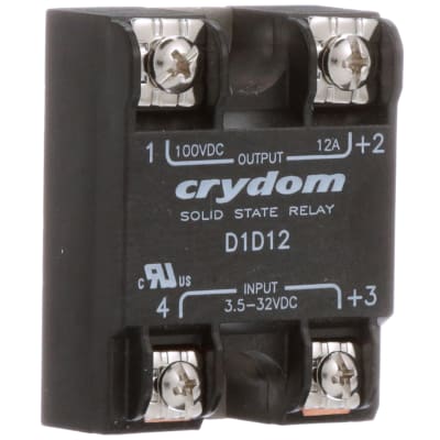 2 Crydom D1D12 Solid State Relay 3.5-32V Output 100V 12A 